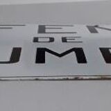 Enamelled old sheet plate "defense de fumer"