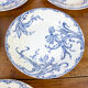Lot de 8 assiettes plates terre de fer - modèles Iris - Léon Graves - Clairefontaine