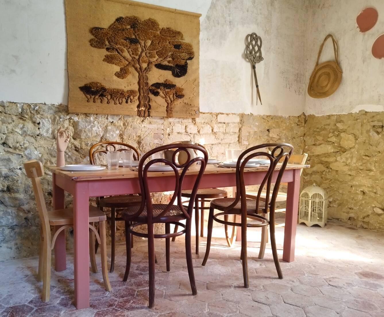 Terracotta farm table