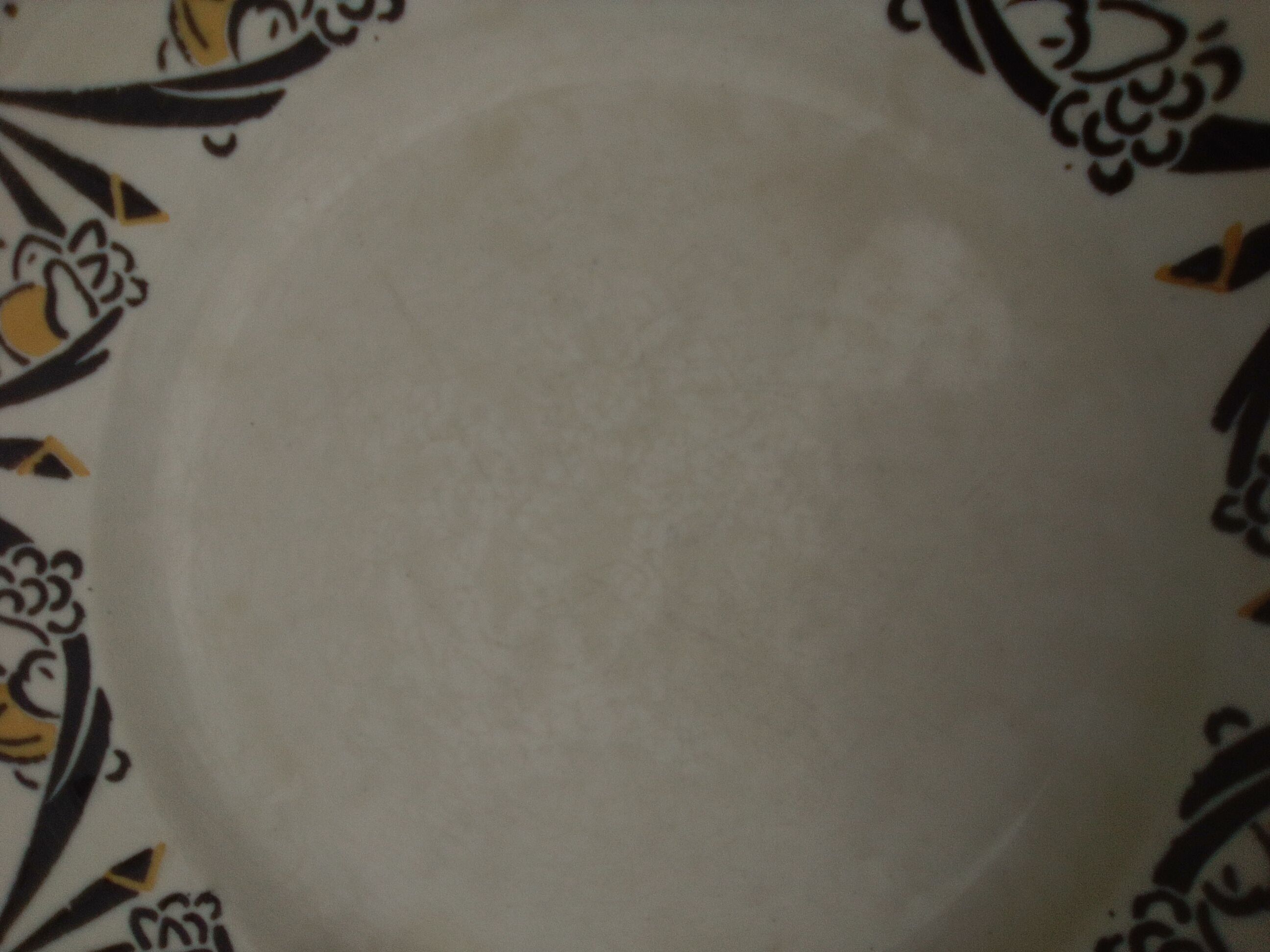6 plates in earthenware HBCM Creil and Montereau diam 23 cm