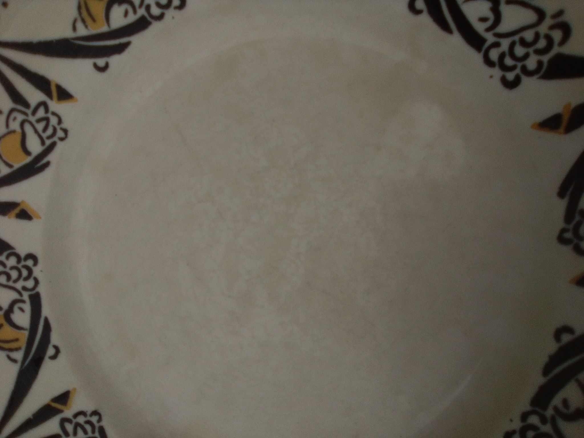 6 assiettes en faïence HBCM Creil et Montereau diam 23 cm