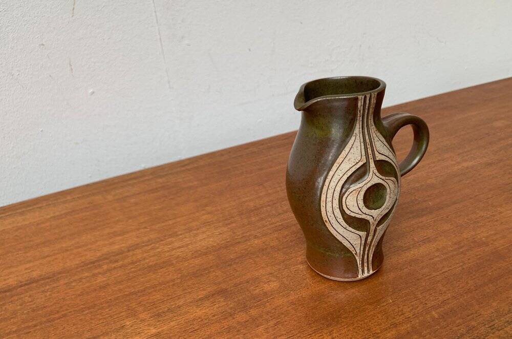 A studio pottery jug from the mid-century by Marianne Stark for Michael Andersen, Bornholm, 1960s.