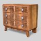 Commode art déco ronce de noyer brut