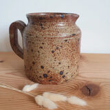 Handmade stoneware pitcher
