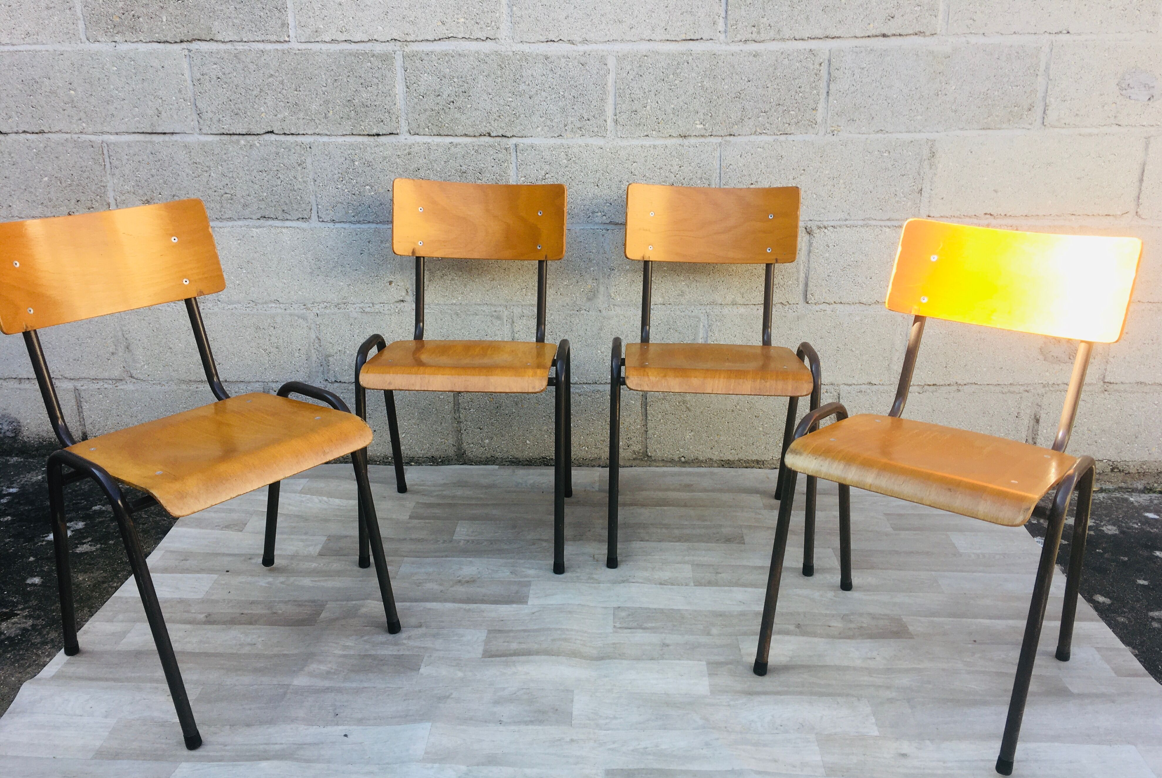 Set of 4 Vintage Chairs OBO Eromes