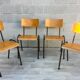 Lot de 4 chaises vintage OBO Eromes
