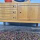 Vintage light wood dressing table and toilet sideboard