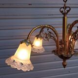 Bronze chandelier of Art Nouveau inspiration