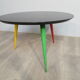 Table basse ronde pieds compas