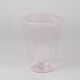 Set of six hexagonal Murano glass glasses handmade by Carlo Scarpa.