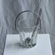 Small glass ice bucket with ladle H13.5