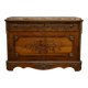 Marquetry commode Napoleon III – Marble top – Gilded bronzes
