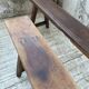 Pair of benches in walnut and solid oak 230 cm