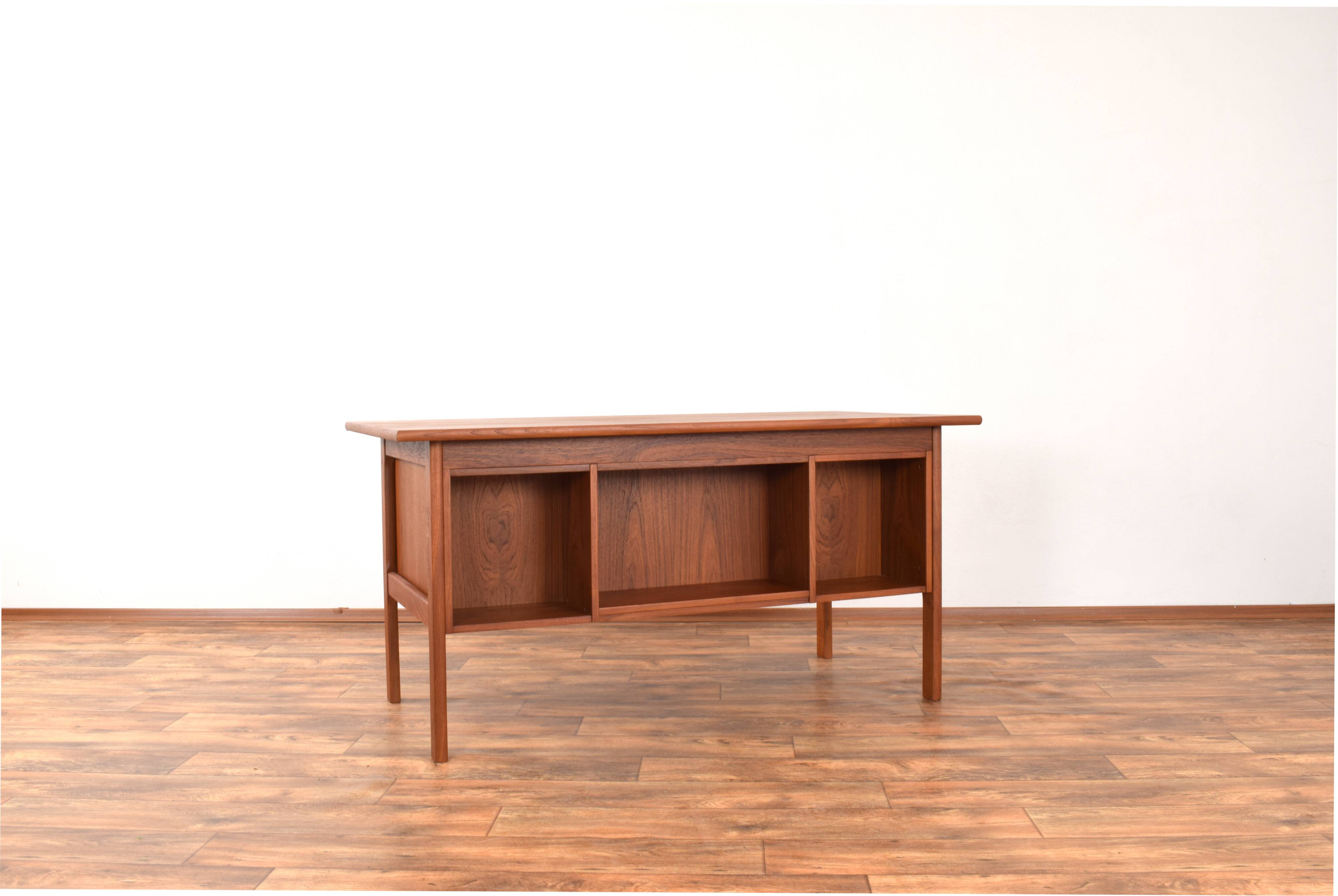 Mid-Century Danish Freestanding Teak Desk, 1960s