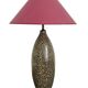 Chulucanas handcrafted ceramic table lamp, Peru, dated 2005