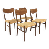 Set de 4 chaises scandinave en teck, Danemark, 1960