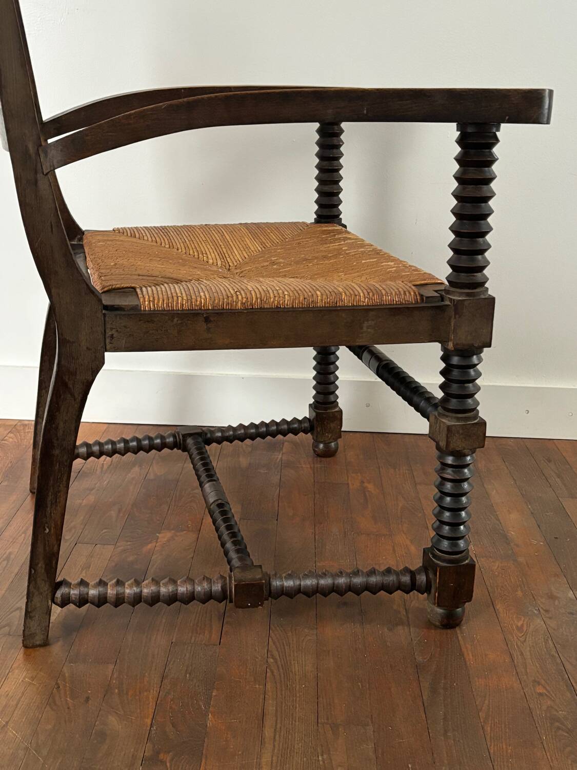 Wooden spool armchair