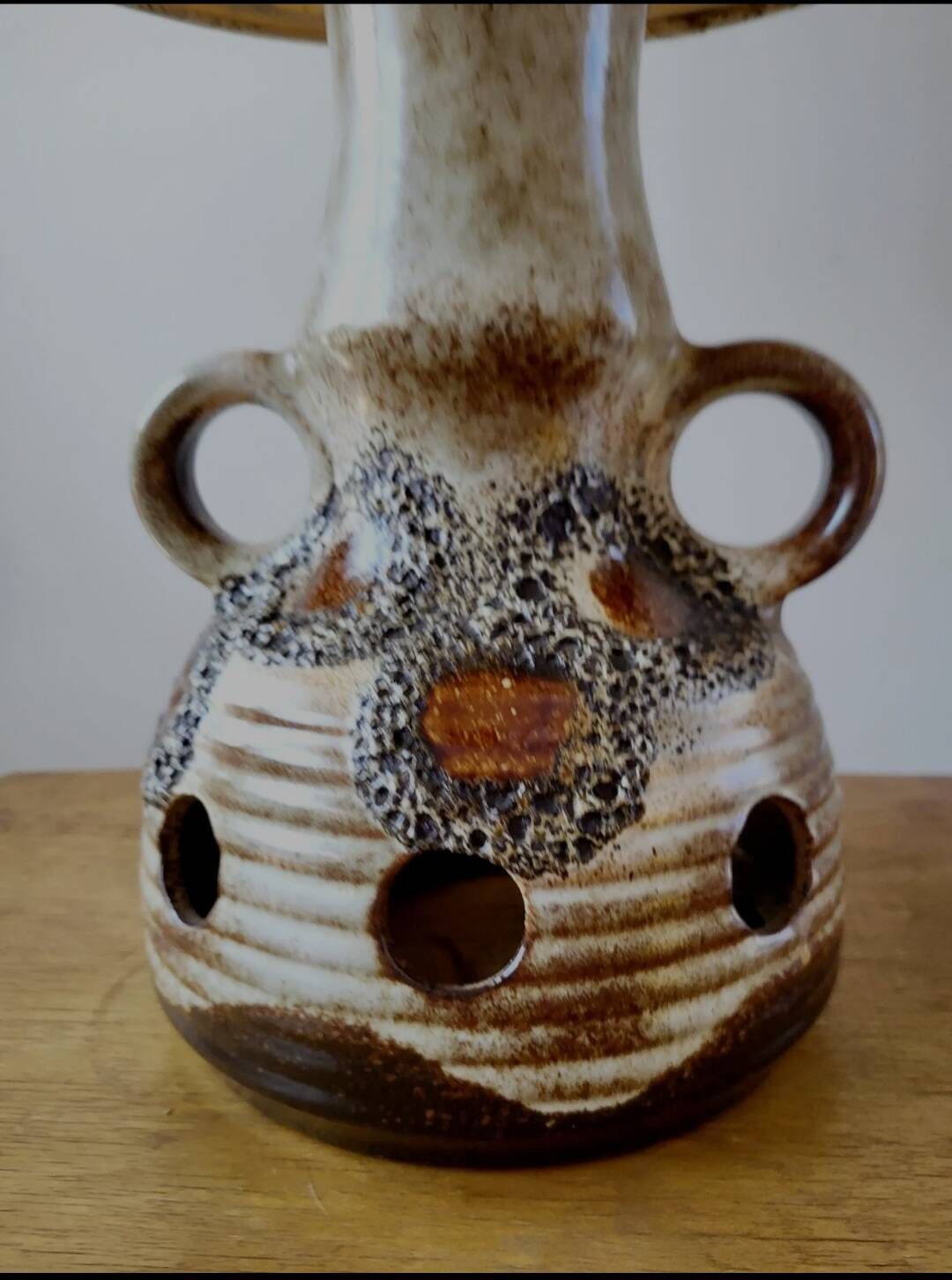 Vintage Fat lava tafellamp met originele kap, jaren 1970
