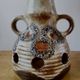 Vintage Fat lava tafellamp met originele kap, jaren 1970
