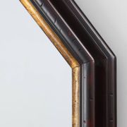 Miroir mural octogonal en bronze par Deknudt, Belgique, 20e siècle