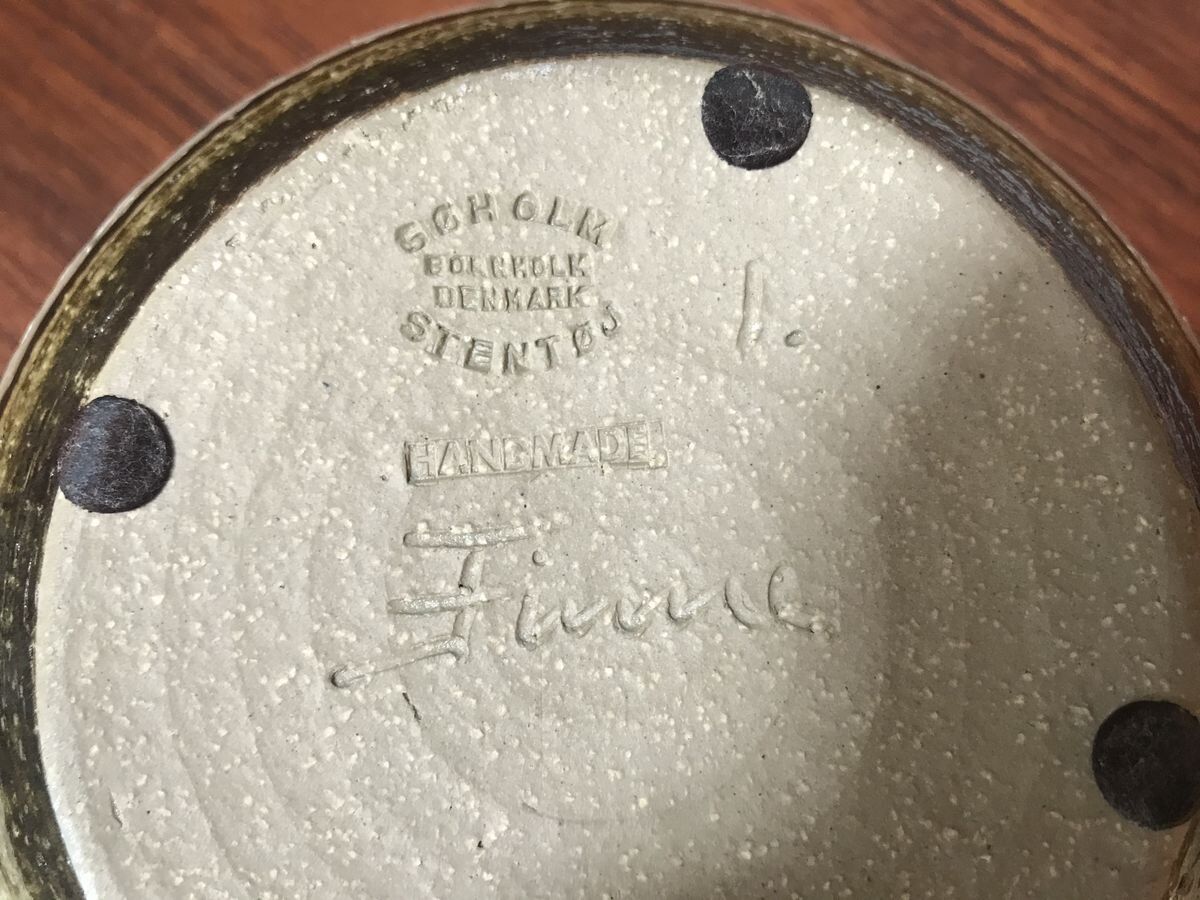 Ceramic Art Pot or Box with Lid from Søholm Stoneware, Denmark 1960s