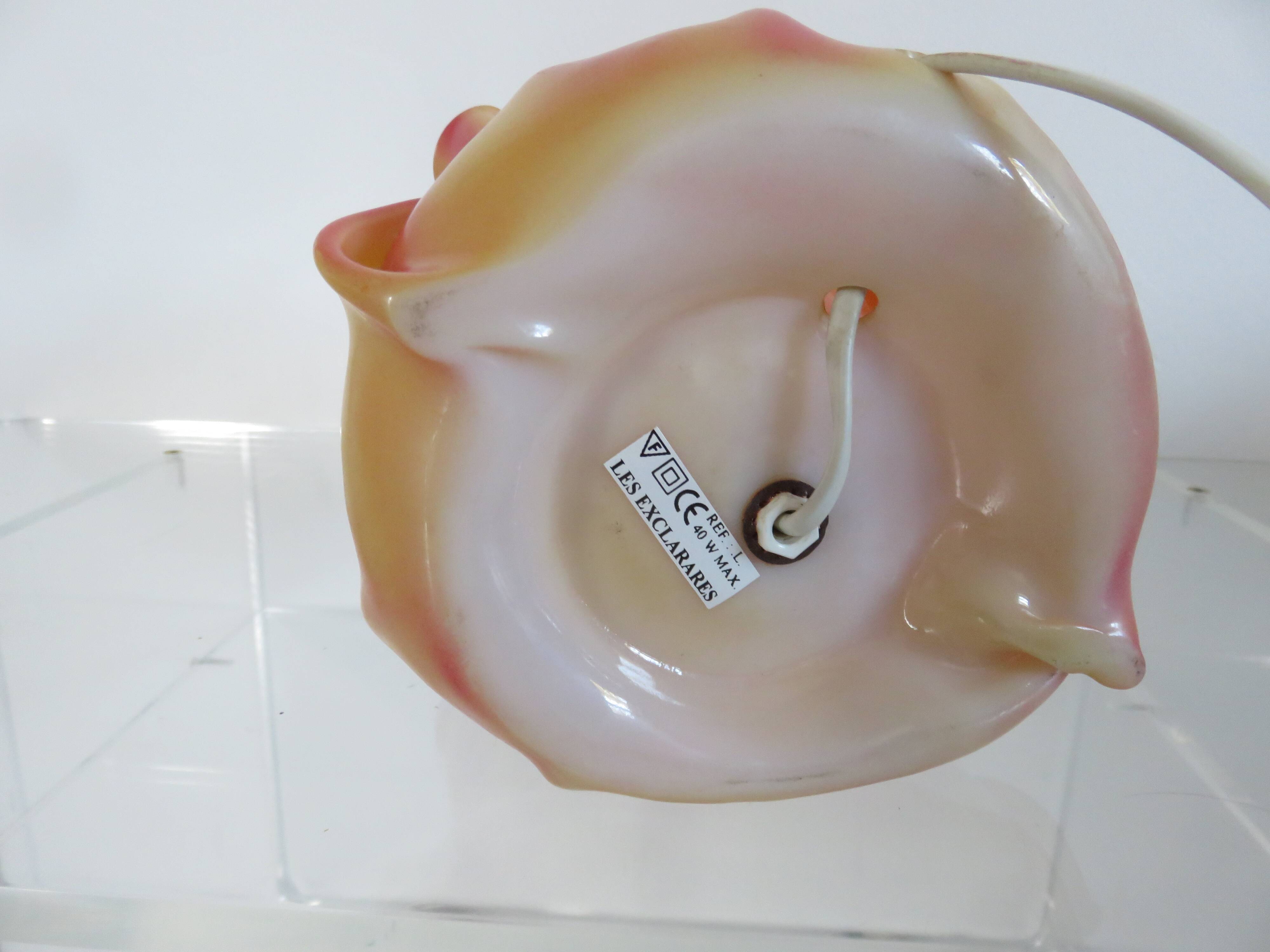 Draped chaplain lamp, Les Exclarares, in polycarbonate, 1980
