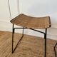 Pair of Raoul Guys stools for Airborne in wicker 1950