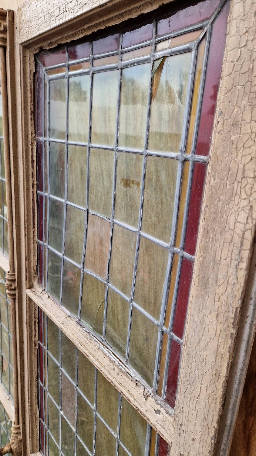 Pair of stained glass windows