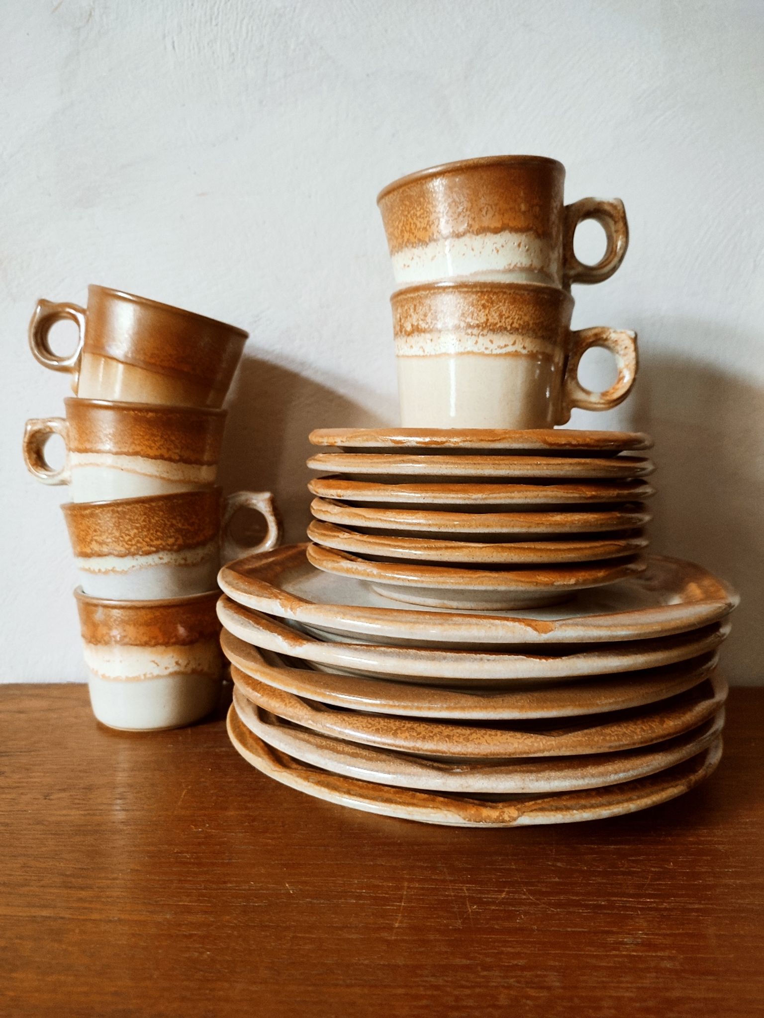 Coffee service and dessert in stoneware west Germany