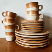 Coffee service and dessert in stoneware west Germany