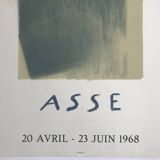Original lithograph poster by geneviève asse, reims museum, 1968. mourlot imp.