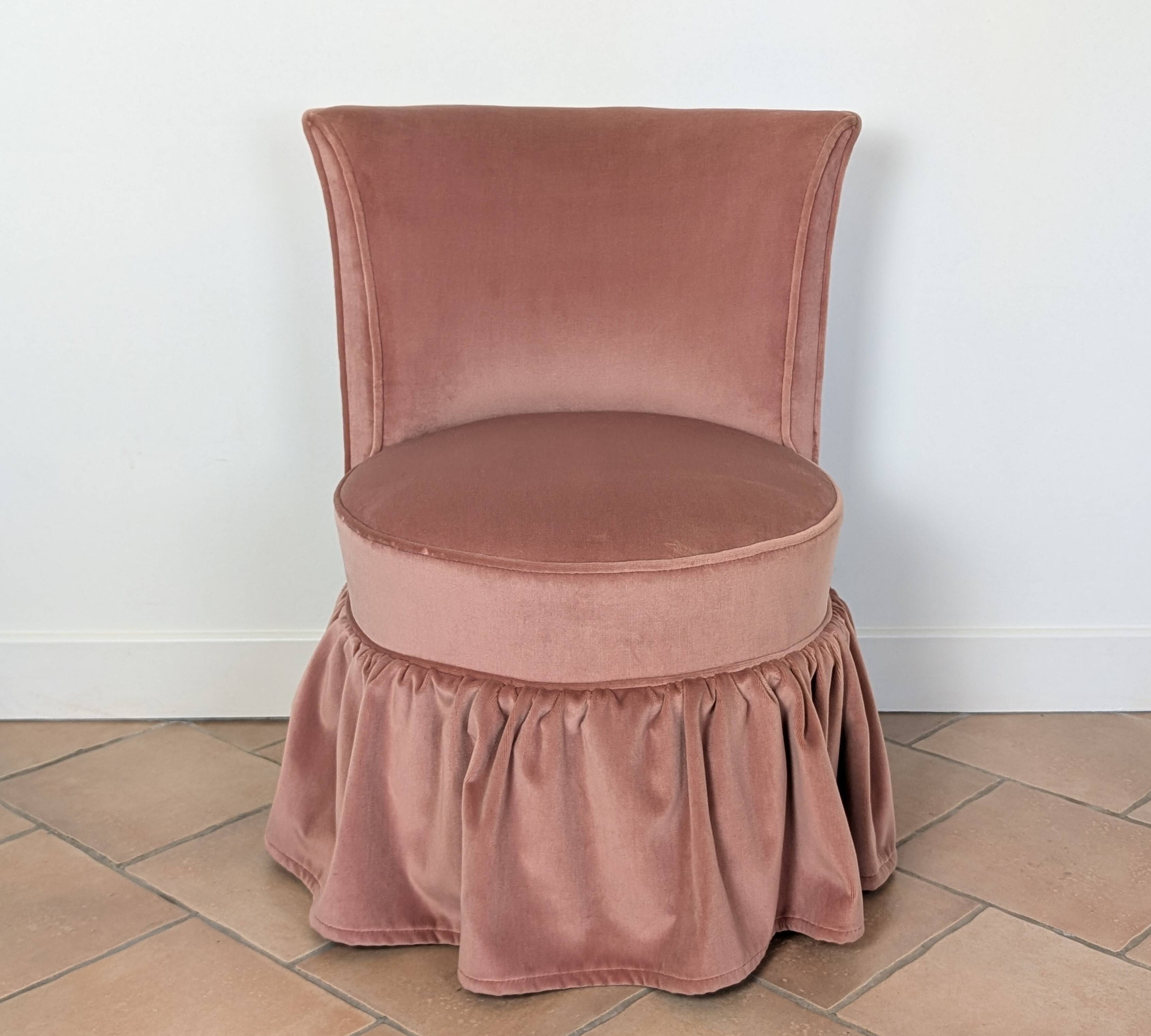 Fauteuil crapaud en velours