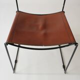 Stacking Chairs by Giandomenico Belotti for Alias, 1980s in leather