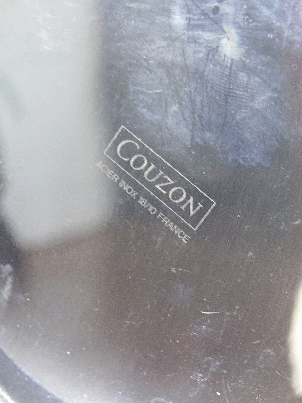 Seau à champagne orfévrerie Jean Couzon en acier inoxydable 18/10, années 80-90