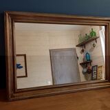 Mirror patinated carved wood frame