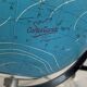 Vintage globe 1975 terrestrial tripod glass Taride world map - 28 cm