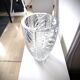 Large engraved crystal vase