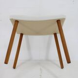 1960s Danish Beech Stool with Fabric