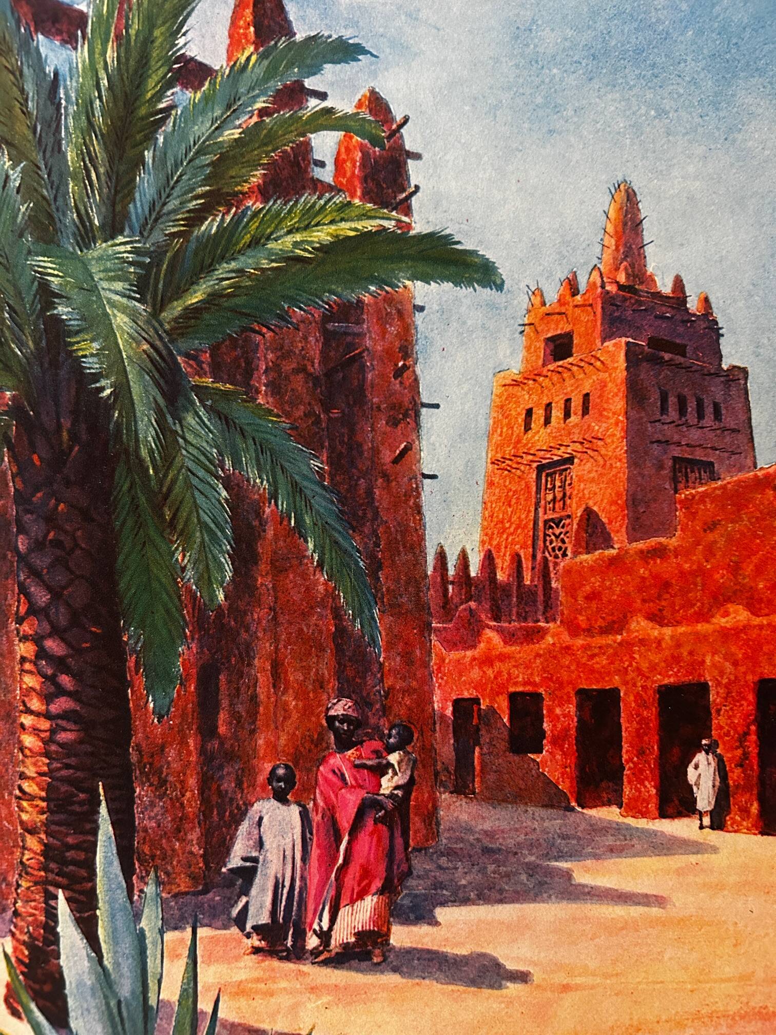 Orientalist lithograph from the 1950s