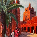 Orientalist lithograph from the 1950s