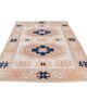 Tapis persan bleu marine et crème