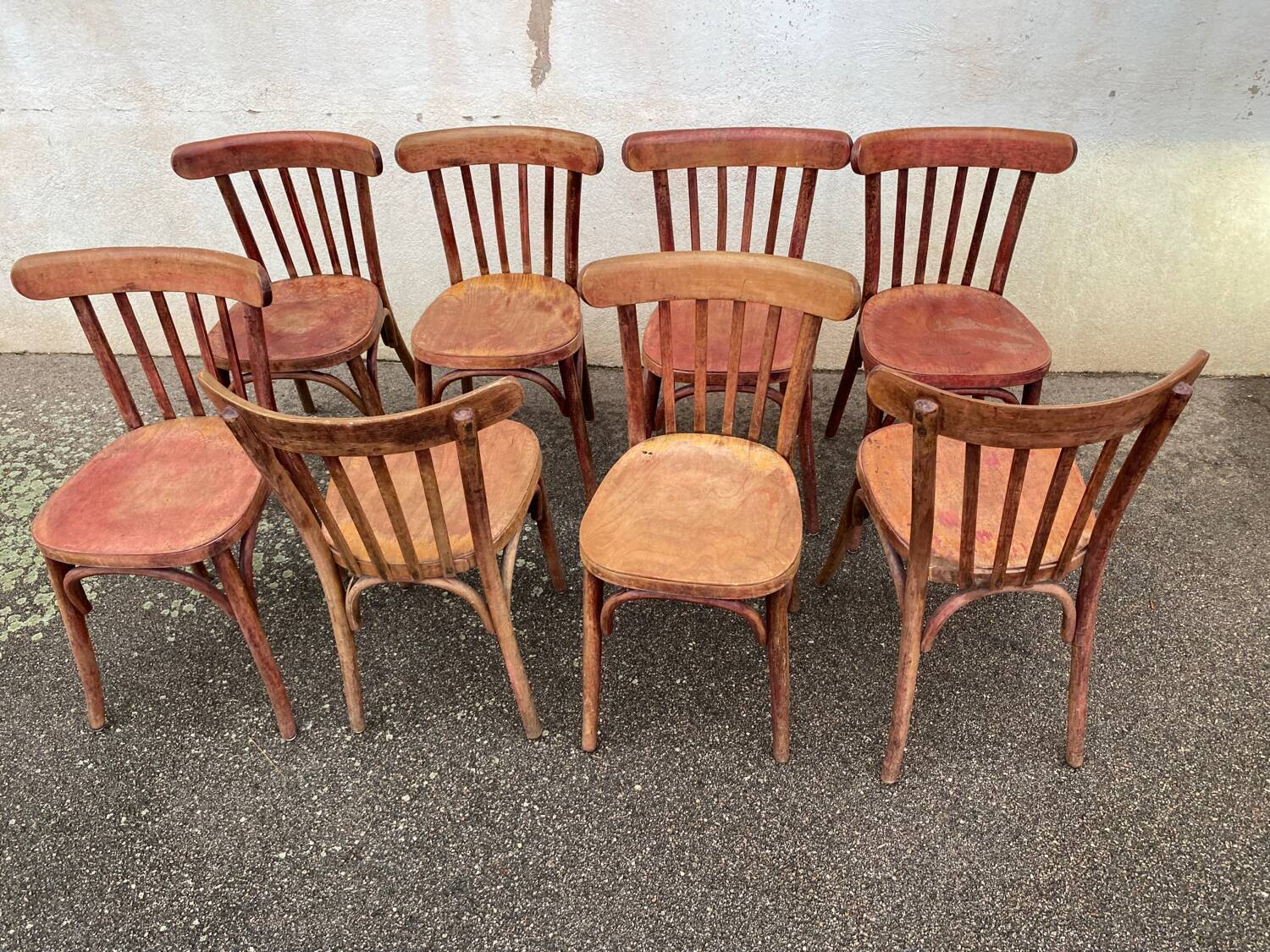 Set of 8 bistro chairs