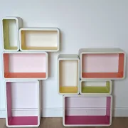 Lot de cubes étagères dans le style des années 70