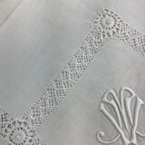 6 Antique Linen Napkins monogram