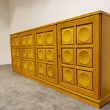 Graphical brutalist credenza, 1970s