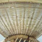 Vintage rattan round coffee table