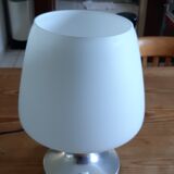 Vintage lamp from the 70s white opaline