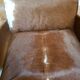 Ancient chair covered with cowskin