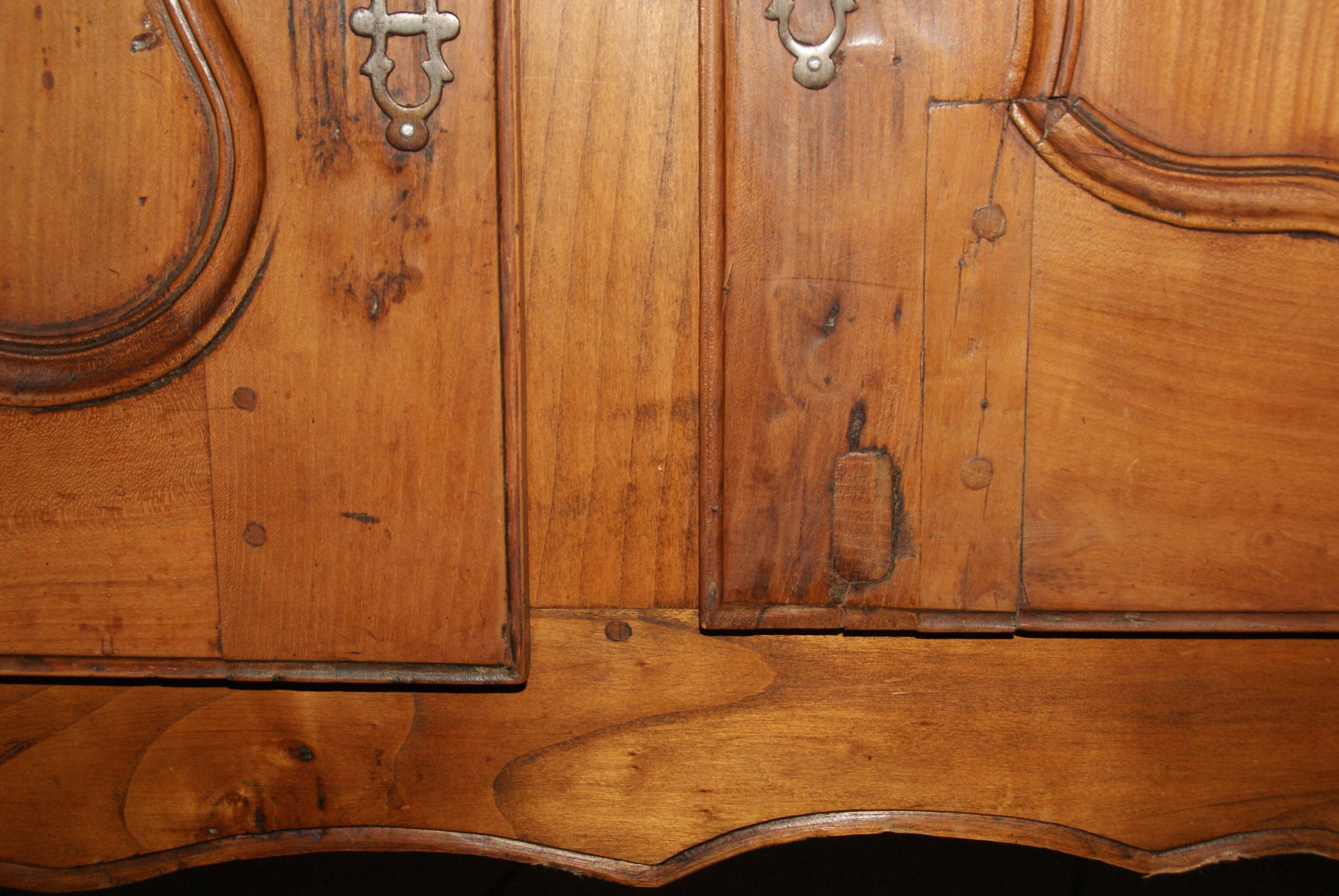 Louis XV oak and cherry wood sideboard