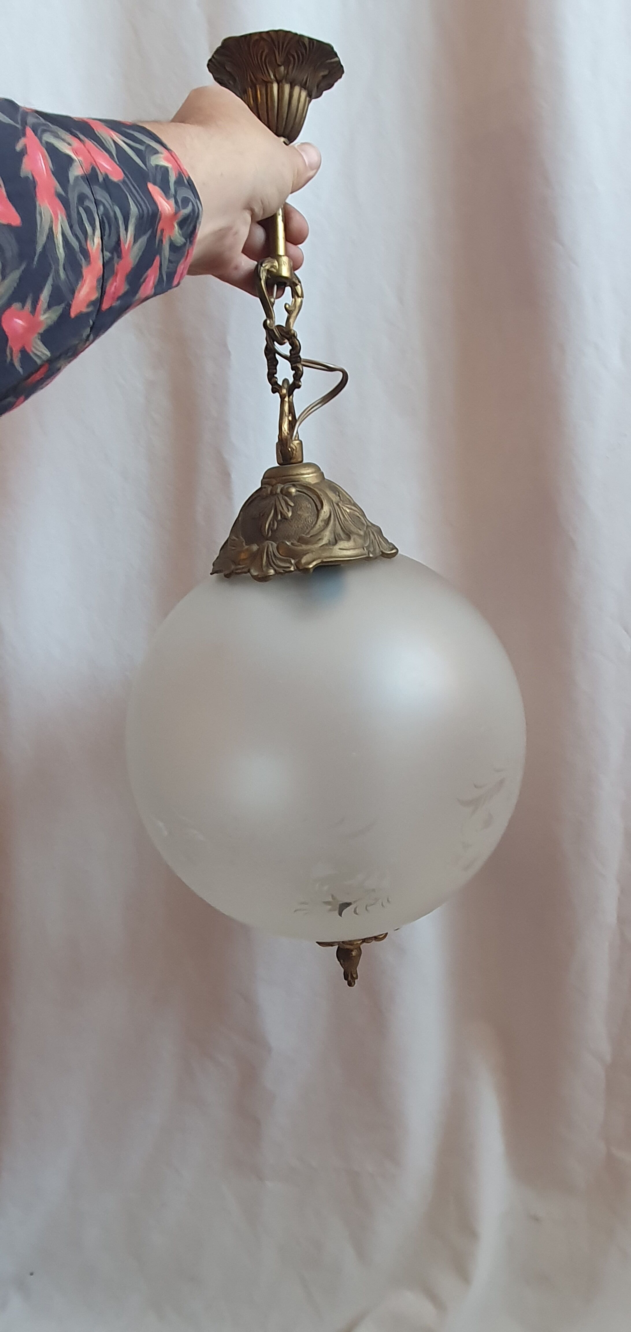 Suspension ball glass & bronze